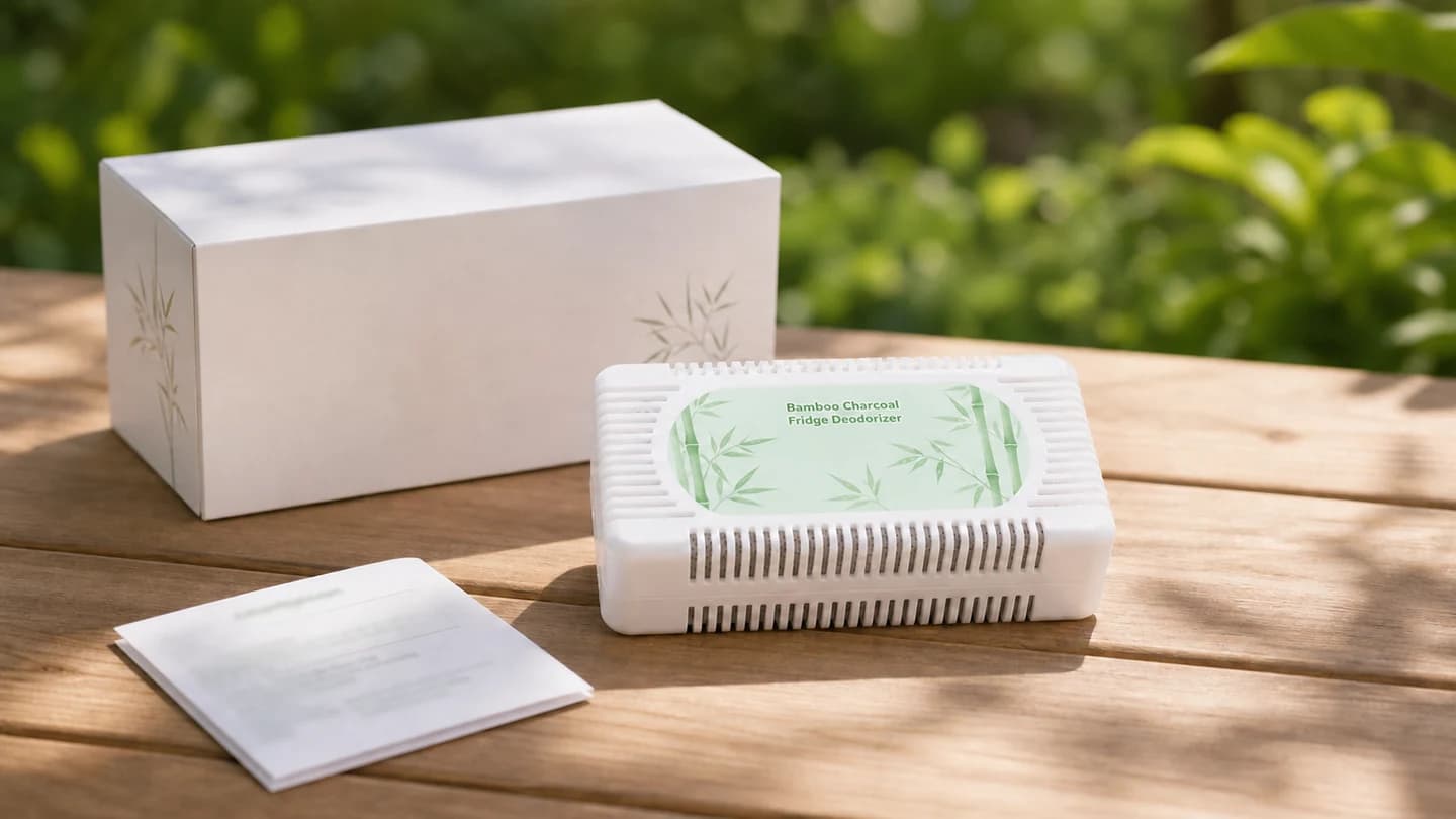 Desodorizante de carbón de bambú secándose al sol según sus instrucciones