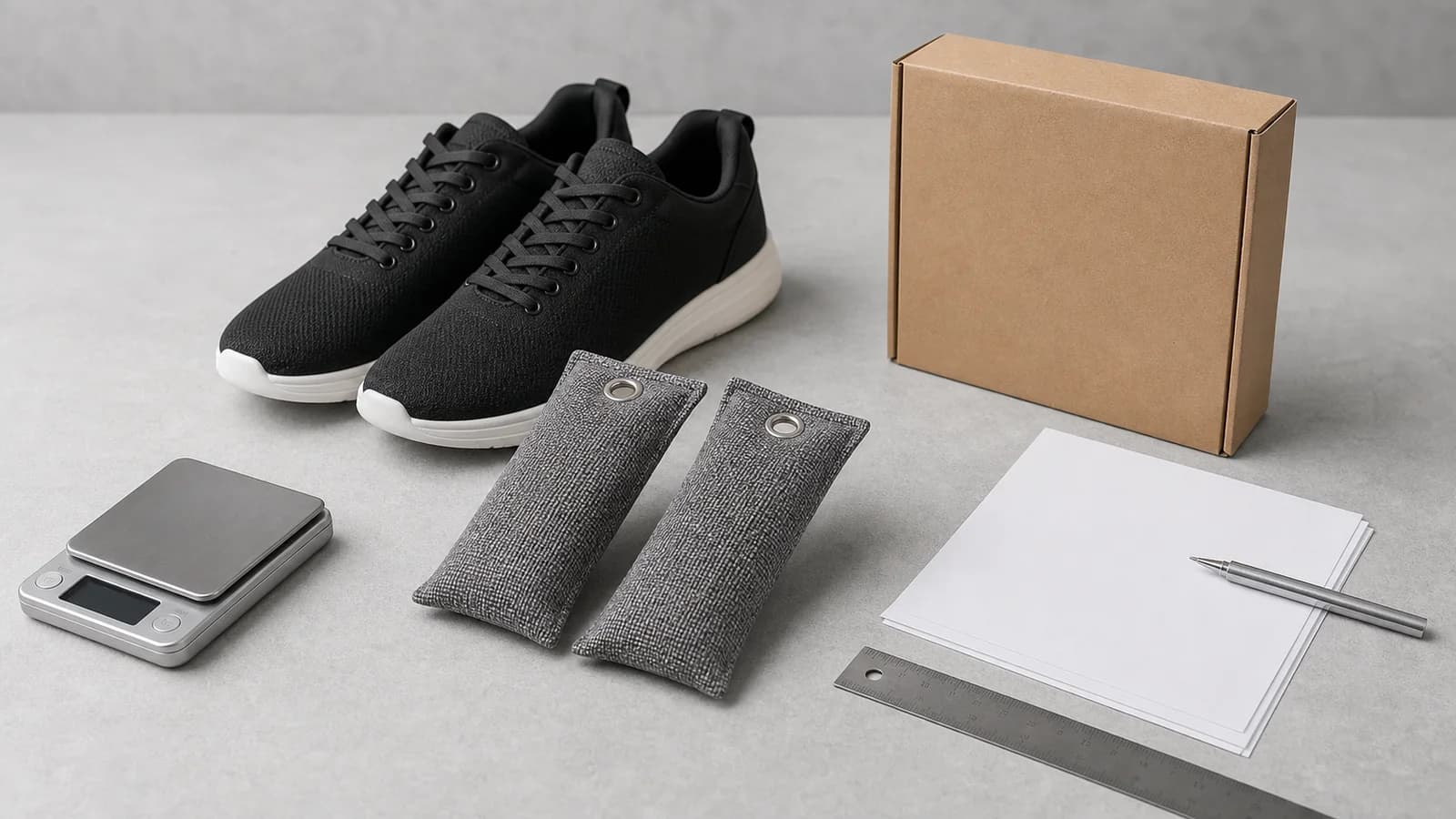 Revisione delle specifiche private label con sacchetti grigi al carbone per scarpe
