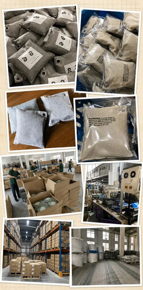 BamveraEco bamboo charcoal bags, packing lines, warehouse and production records