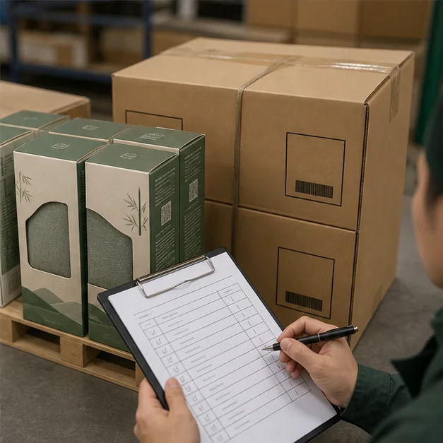 Pre-shipment retail pack and export carton inspection