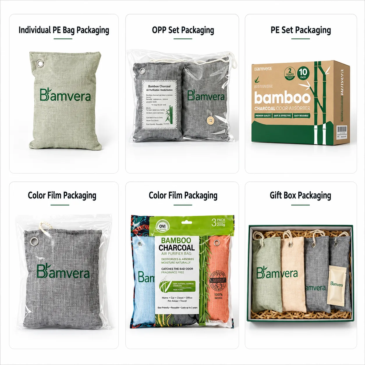 Custom OPP, film, kraft box and color box packaging options